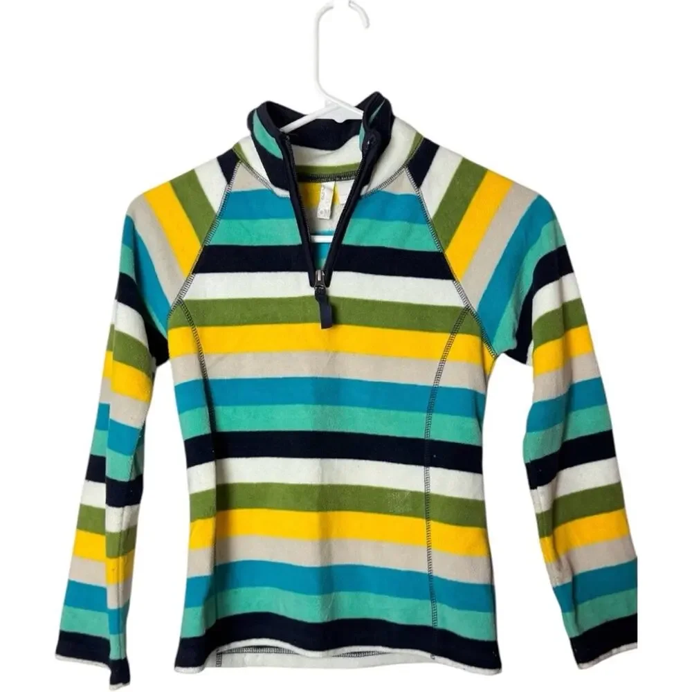 Old Navy  Girl's  Cold Weather Multicolor Fleece Quarter-Zip Sz 8
